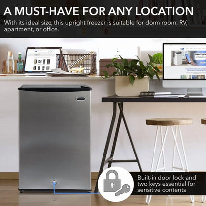 Whynter 3.0 cu. ft. Energy Star Upright Freezer with Lock �C Stainless Steel (Cuf-301SS)