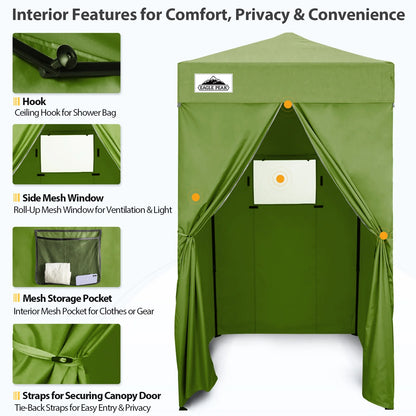 EAGLE PEAK Flex Ultra Compact 4 ft x 4 ft Pop-up Changing Room Canopy, Portable Privacy Cabana
