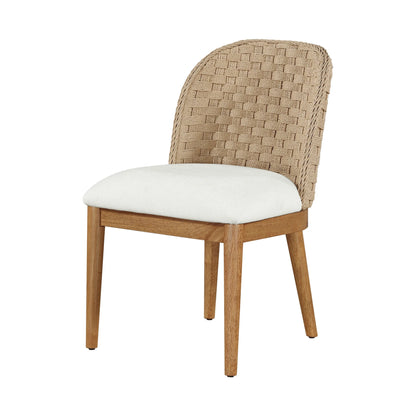My Texas House Saylor Farmhouse Dining Chair Set, Natural Wood, Set of 2
