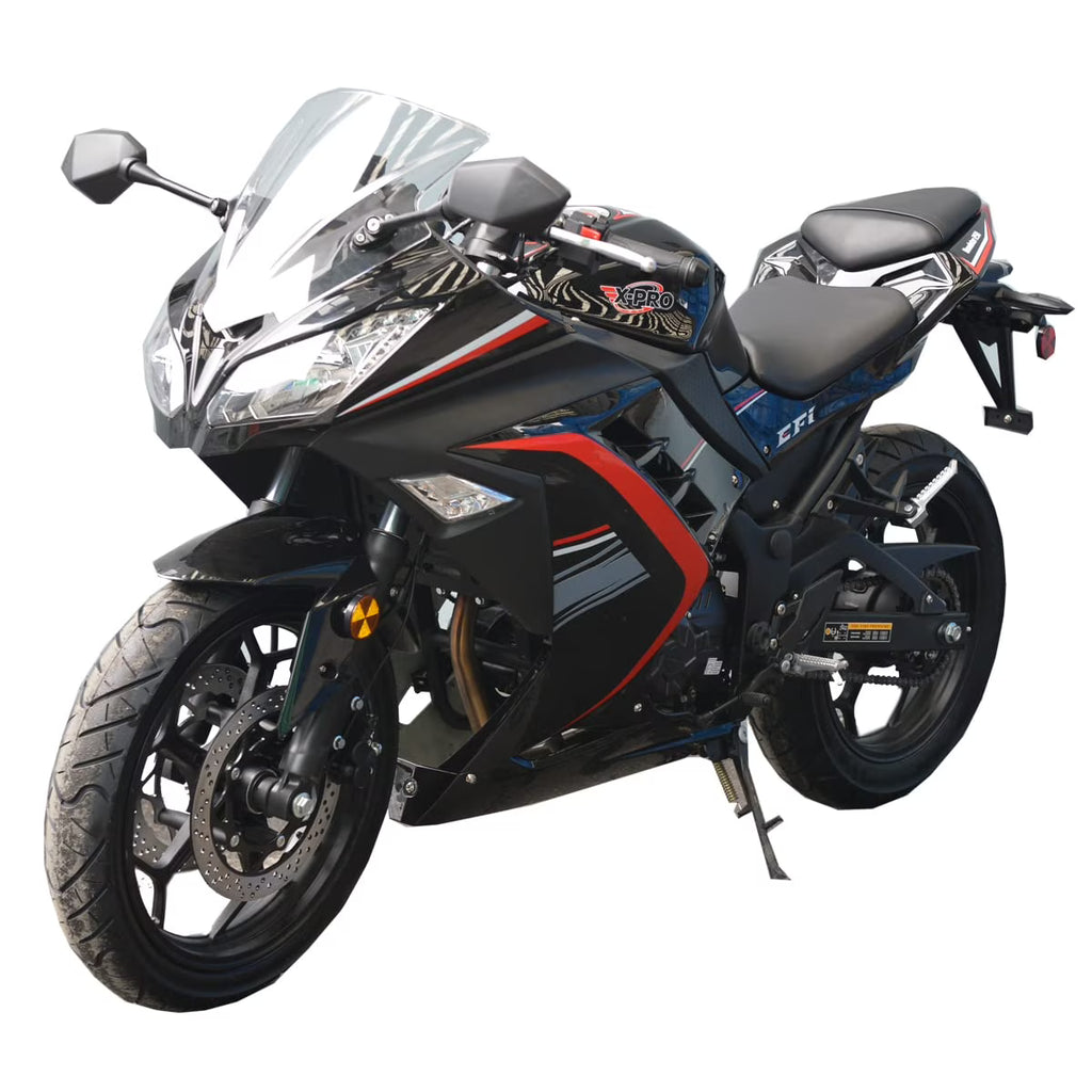 X-Pro Brand New 250cc EFI Fuel Injection Dirt Bike Motorcycle Street Bike, 6 Manual Transmission Electric Start 17" Wheels Assembled in Crate