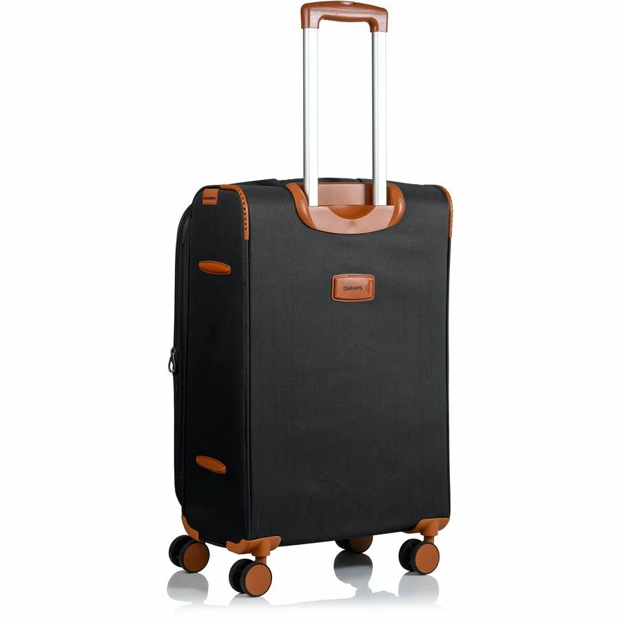 CHAMPS Classic Collection, 3-piece Softside Luggage set, Black