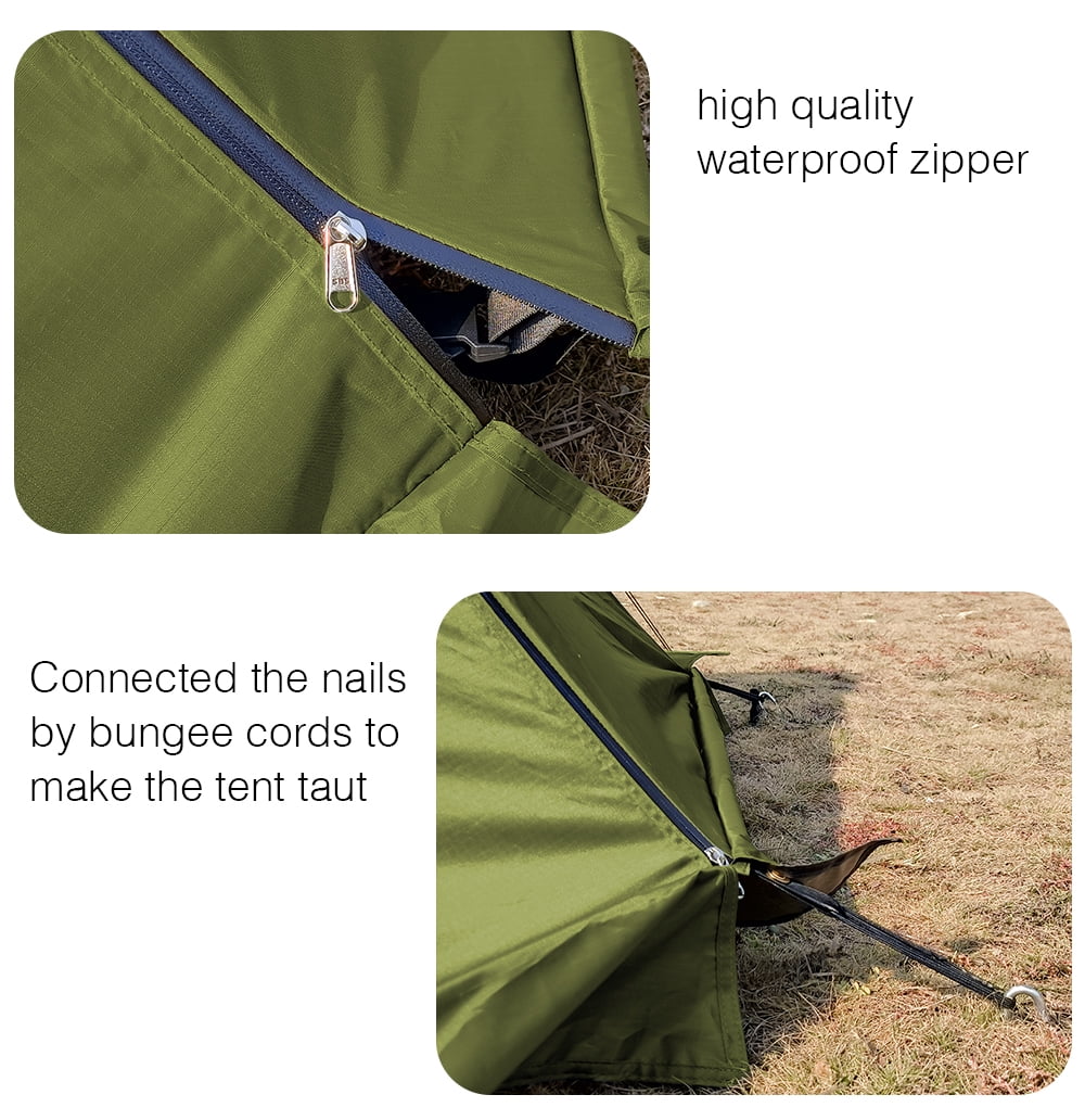 Top Lander 4 Person Tents for Camping Waterproof with Two Porch Hot Tent Bushcraft Shelter 4 Season Family Tent