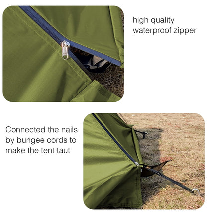 Top Lander 4 Person Tents for Camping Waterproof with Two Porch Hot Tent Bushcraft Shelter 4 Season Family Tent