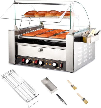 ROVSUN 1050 W 18 Hot Dog Capacity Commercial Hot Dog Roller Grill