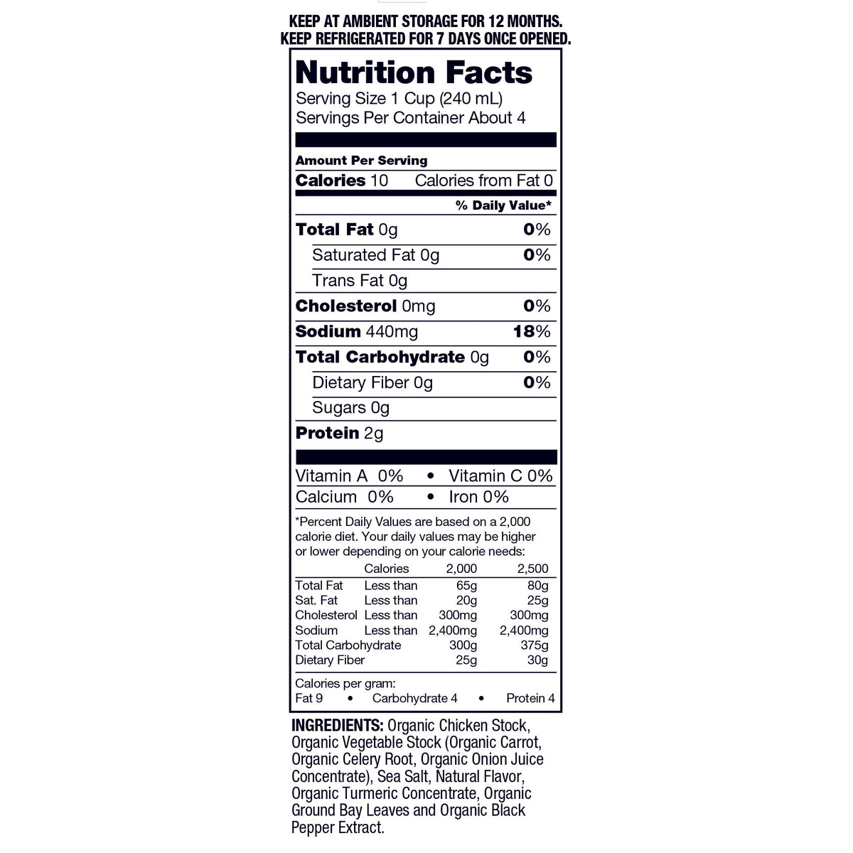 Kirkland Signature, Organic Chicken Stock, 32 fl oz, 6-Count