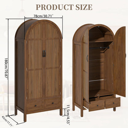 Armoire Wardrobe Closet, Bedroom Armoire with Drawers, Wood Wardrobe Storage Cabinets