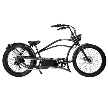 Tracer Legend GT7 Cruiser Chopper E-bike, 1000W Motor, 7 Speed, Disc Brake, for Men, Matte Black