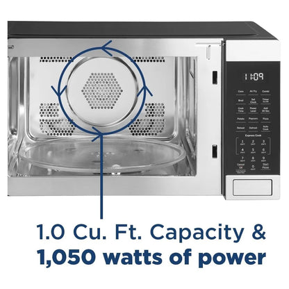 GE 3-in-1 Microwave Oven, 1,050 Watts Air Fryer, Broiler & Convection 1.0 Cu. Ft