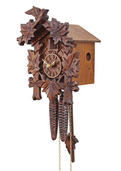 HerrZeit by Adolf Herr 6.69" Quartz Black Forest Indoor Cuckoo Clock, Pendulum Motion