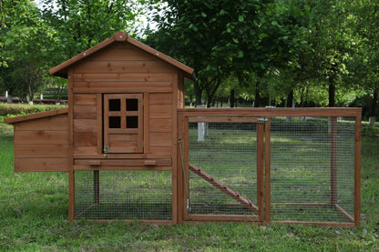 Outdoor Medium 80'' Wooden Chicken Coop Nest Box Hen House Poultry Cage Pet Hutch Garden