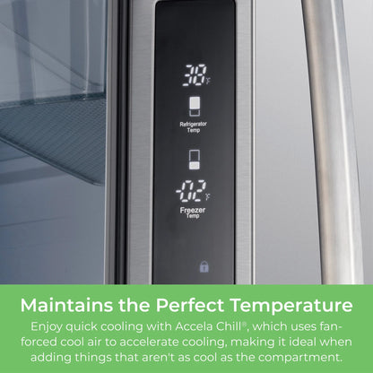 Kenmore 20.3 Cu. ft. Capacity Counter-Depth French Door Refrigerator and Freezer with Ice Maker, Stainless Steel