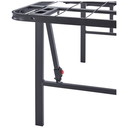 Mainstays 18" High Profile Foldable Steel Queen Platform Bed Frame, Black