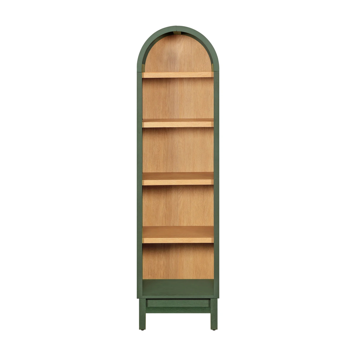 Better Homes & Gardens Juliet Narrow Arch Bookcase, Deep Green and Light Honey
