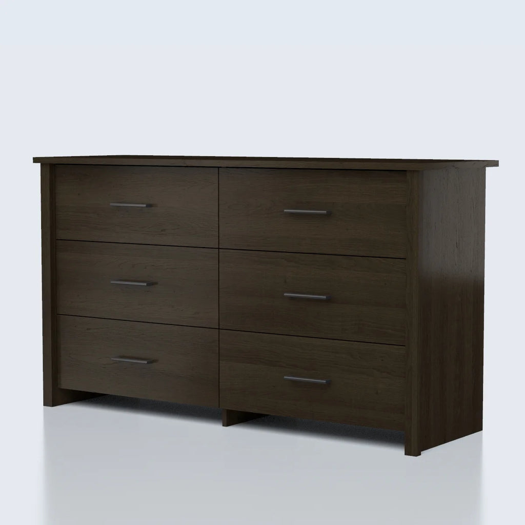 Mainstays Hillside 6-Drawer Dresser, Soft White Finish