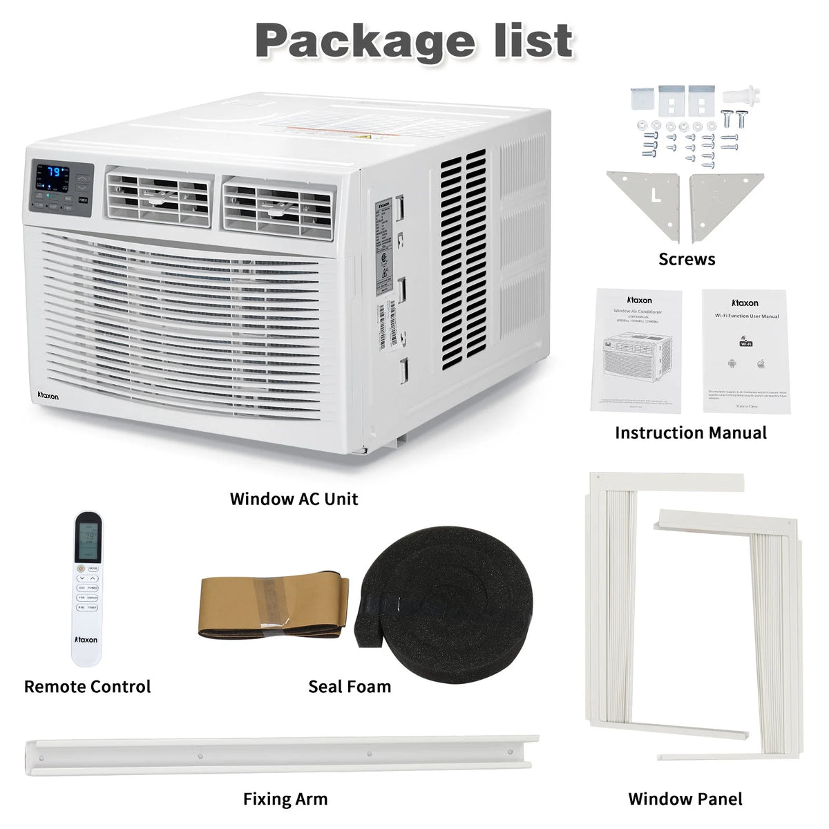 Ktaxon WiFi Enabled 8000 BTU Heat And Cool Window Air Conditioner With Wifi Controls