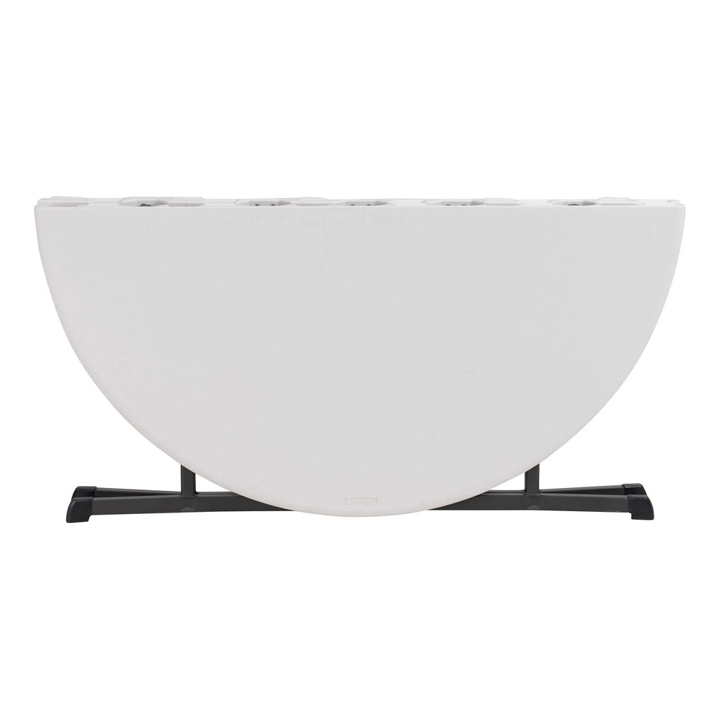Lifetime Commercial Fold-in-Half 60 in Indoor/Outdoor Folding Round Table White Granite 1 Piece 1 Count