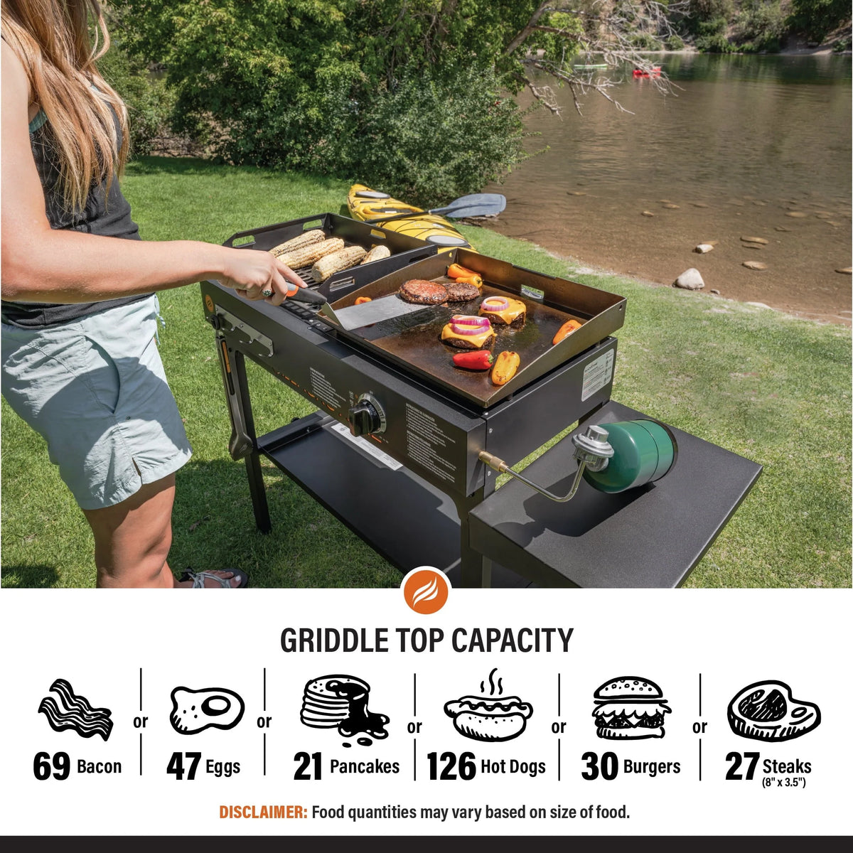 Blackstone Duo 17" Propane Griddle and Charcoal Grill Combo