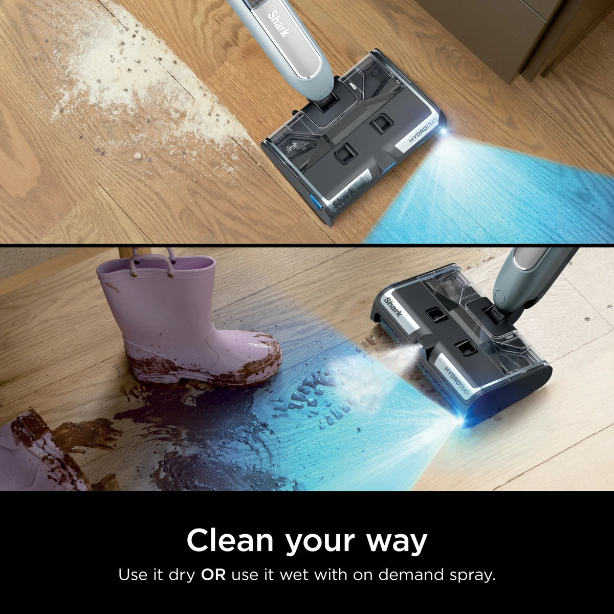 Shark? HydroDuo with Dirt-Reveal Technology, Cordless, Hard Floor Cleaning System, Wet & Dry Debris Pickup, Mop & Scrubs All at Once, Hardwood, Tile, Laminate Floors, WW200