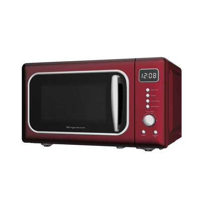 Frigidaire 0.7 Cu. Ft. Retro Countertop Microwave Oven, Black and Gold