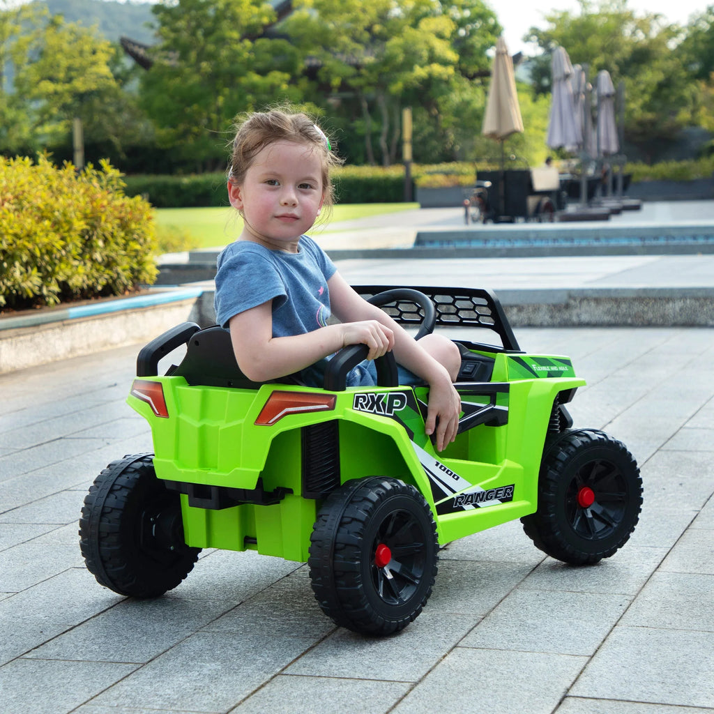 TOBBI 12V Kids Electric off-Road UTV Truck Car Battery Powered Ride on Toys for Girls with LED Headlights, Music, Horn