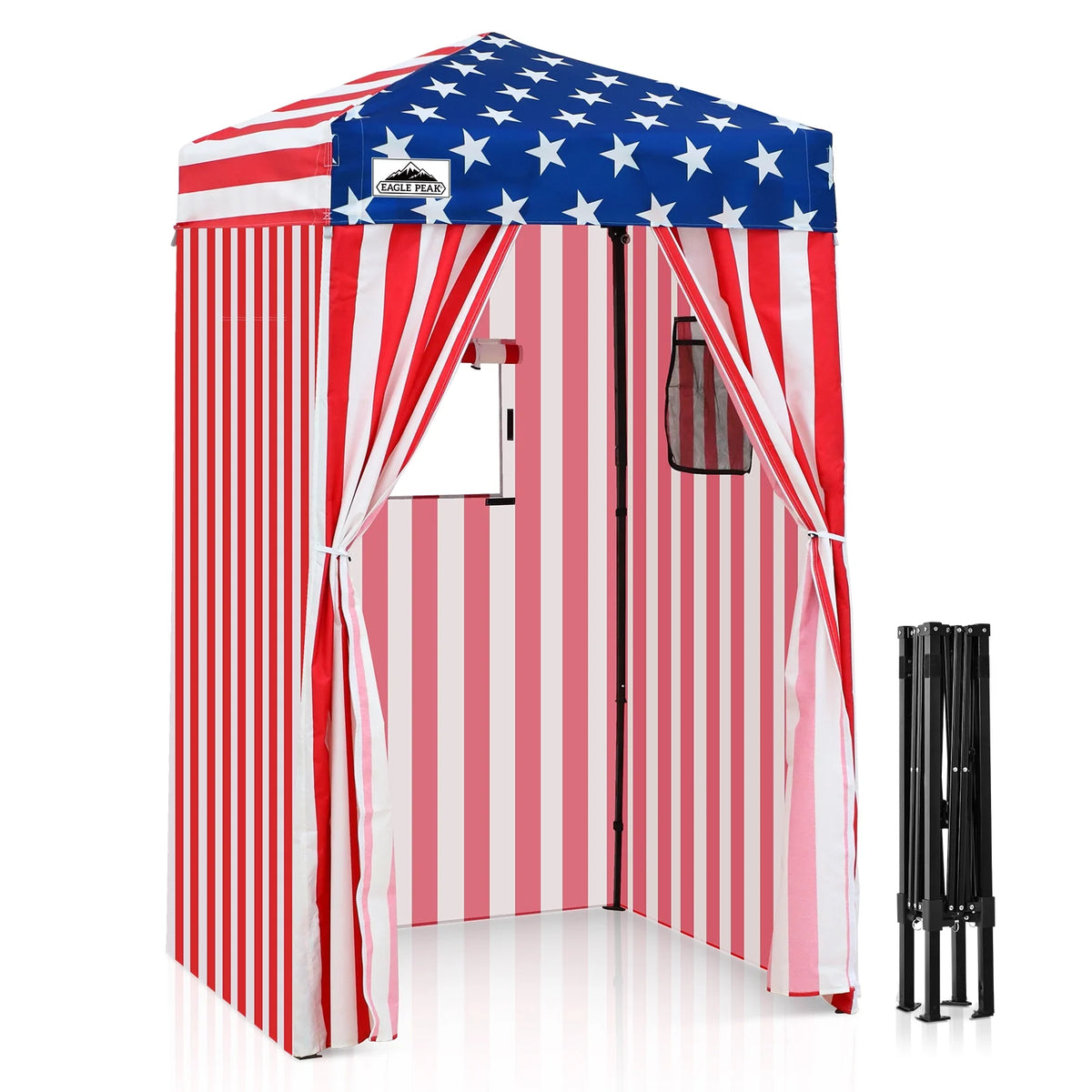 EAGLE PEAK Flex Ultra Compact 4 ft x 4 ft Pop-up Changing Room Canopy, Portable Privacy Cabana