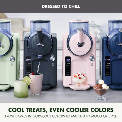 GreenPan Frost 6 Mode, Ice Cream, Frozen Drink, Slushie & Milk Shake Maker, No Freezer Needed, Easy Clean Parts, Gray