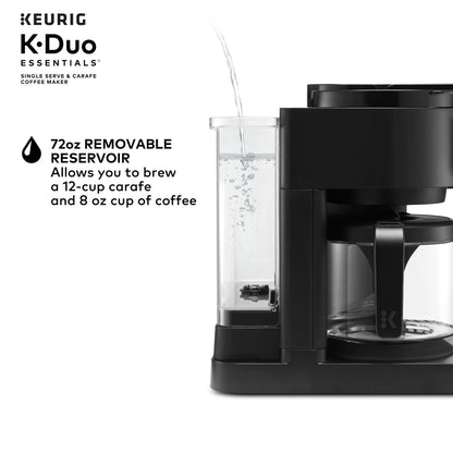 Keurig K-Duo Essentials, Hot & Iced Single-Serve K-Cup Pod Coffee Maker & Carafe,  Moonlight Grey