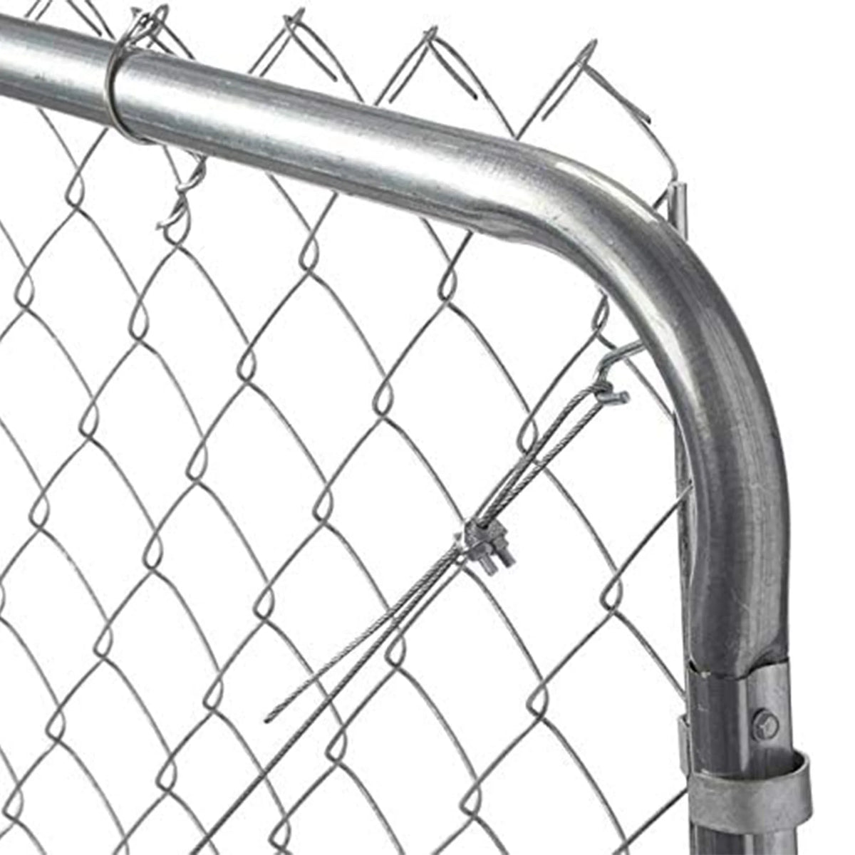 Adjust-A-Gate Fit-Right Chain Link Gate Kit with Square Corner Frame, Black