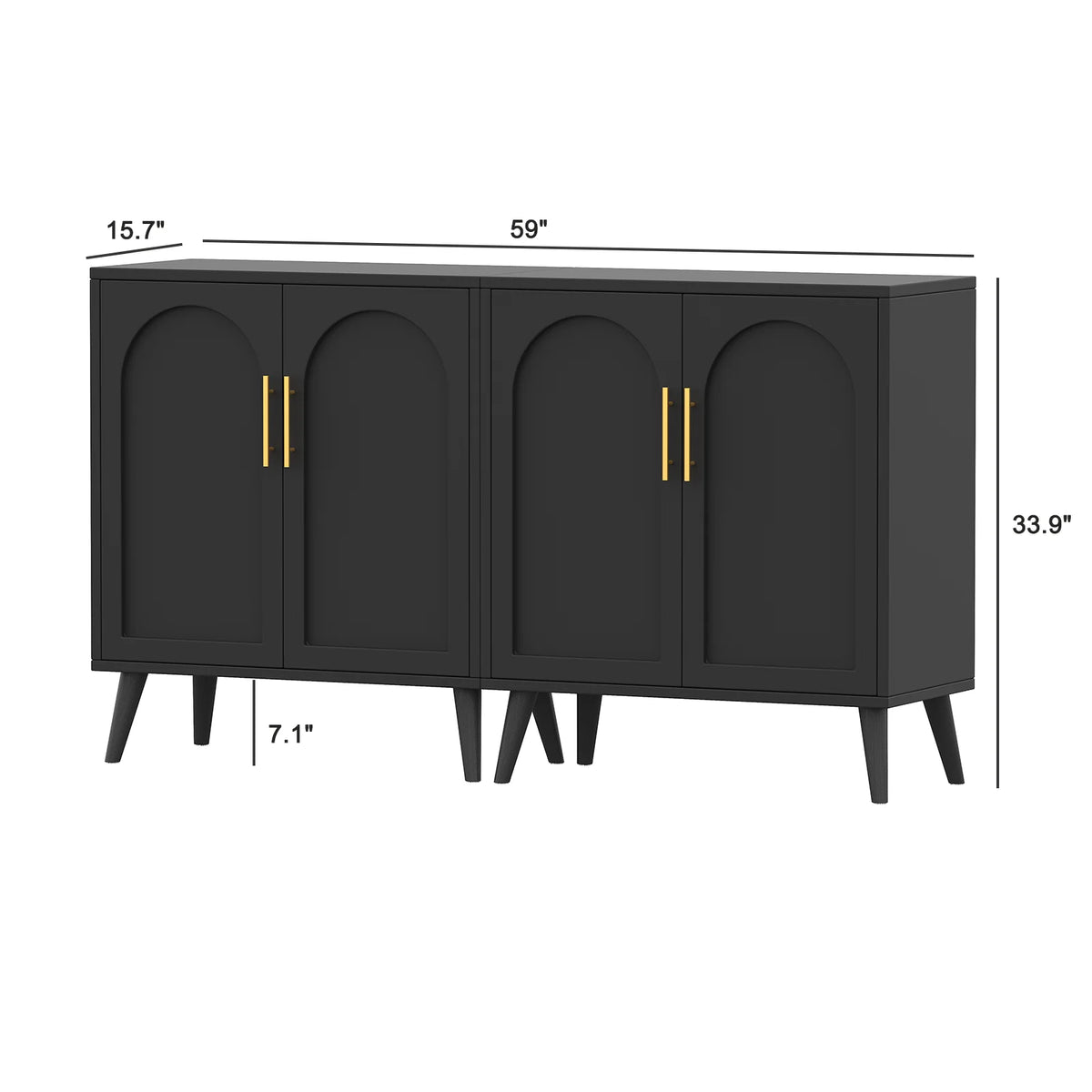 Rovaurx Set of 2 Rattan Storage Cabinet with Doors, Accent Bathroom Floor Cabinet, Modern Sideboard Buffet Cabinet for Living Room, Entryway, Dining Room and Kitchen, Natural