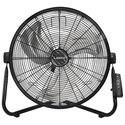 Lasko Max Performance 20" High Velocity Floor Fan, Wall Mount Option, Gray, H20610