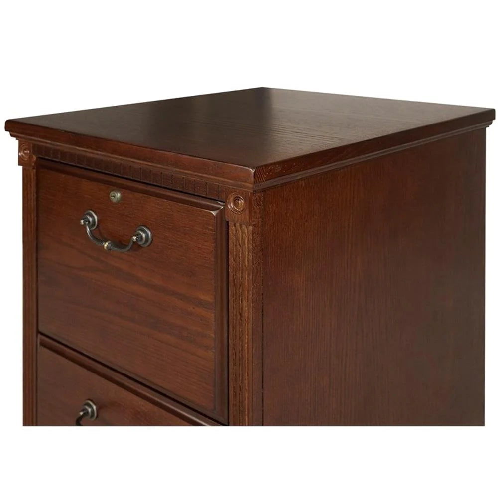 Martin Furniture Huntington Transitional Oxford 2 Drawer Wood File Cabinet - Oak