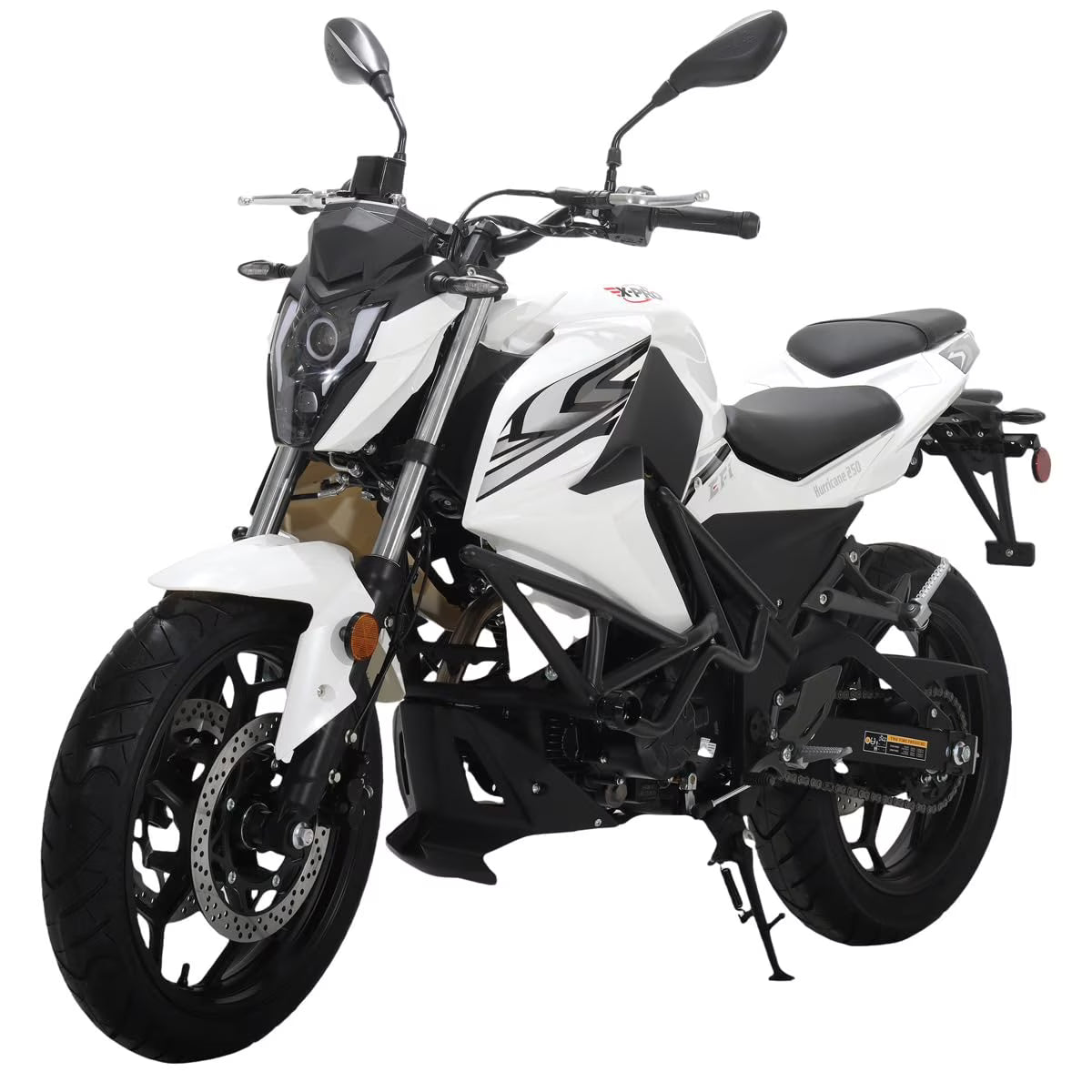 X-Pro Hurricane 250 Electronic Fuel Injection Gas Motorcycle with 6-Speed Manual Transmission, Electric Start! 17" Wheels! Assembled In Crate!
