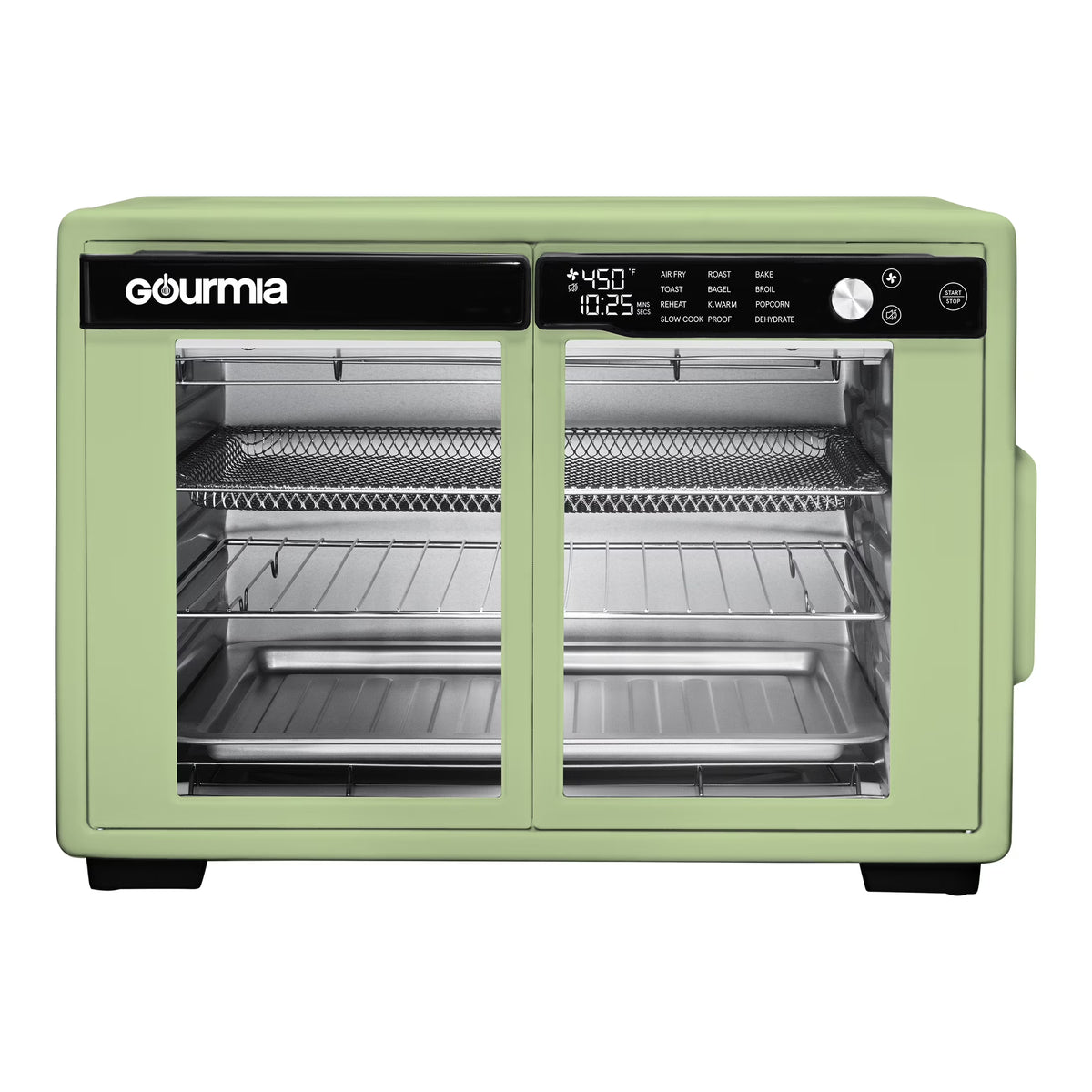 Gourmia 1700W 9-Slice Digital Toaster Oven Air Fryer, 12 Cooking Preset, 35L, Stainless Steel
