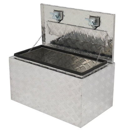 GZXS 36" Aluminum Storage Box Truck Underbody Toolbox Trailer RV Tool Heavy Duty Aluminum Tool RV ATV Trailer Storage Boxes W/Locks Keys Silver (36" x 18" x 17")