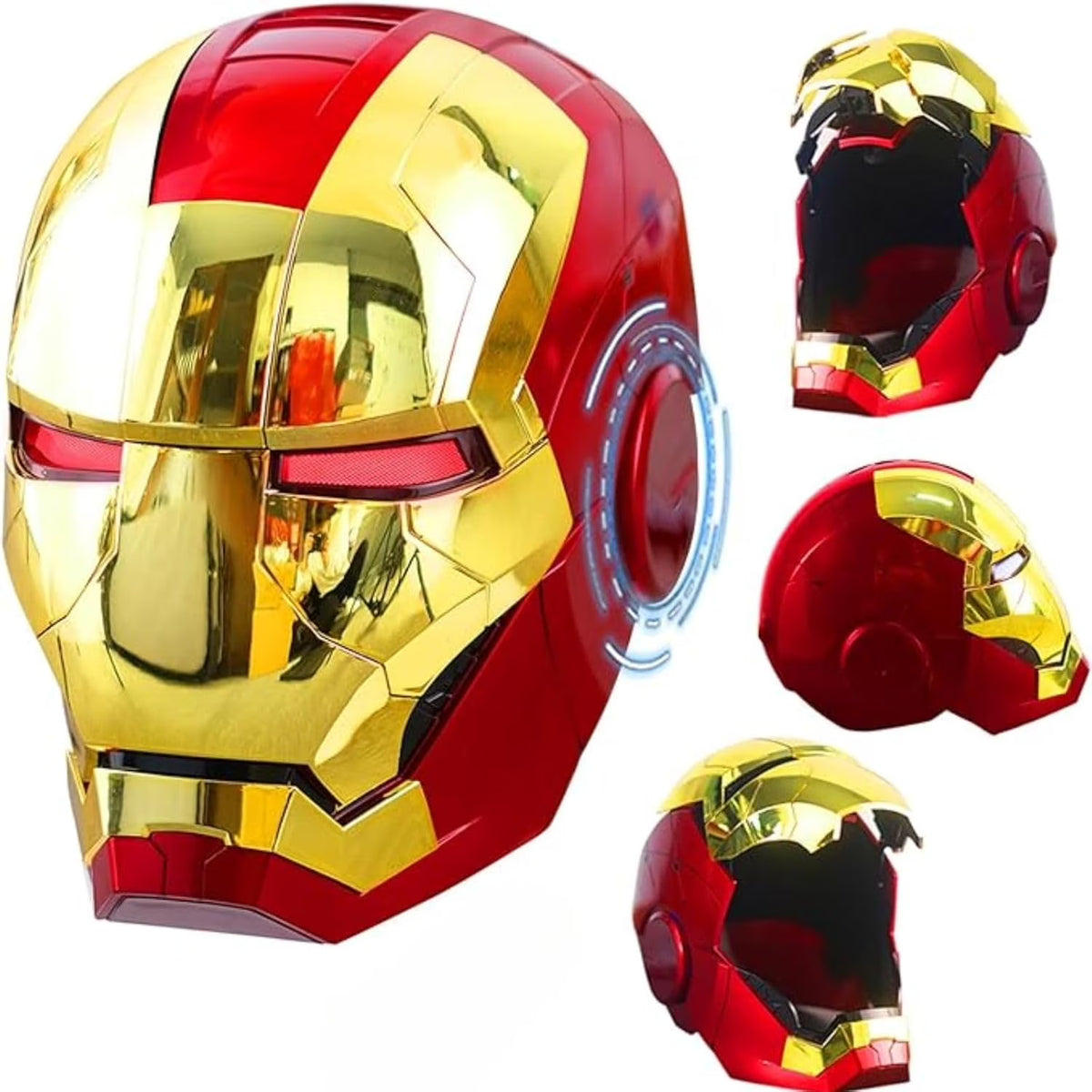 ZUITEH Iron-HeroMan Helmet, New Iron-superhero Mask with Jarvis Voice & Remote&Touch Controlled Open/Close, Collectible Real-life,Superhero Mask for Halloween Costume Christmas Birthday Cosplay Party