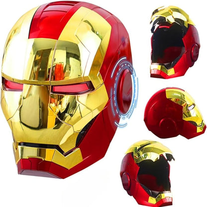 ZUITEH Iron-HeroMan Helmet, New Iron-superhero Mask with Jarvis Voice & Remote&Touch Controlled Open/Close, Collectible Real-life,Superhero Mask for Halloween Costume Christmas Birthday Cosplay Party