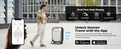 L2-S Smart Rideable Luggage, Foldable Electric Scooter Suitcase, 6.2 mph Max Speed, 6.2-Mile Range, Lightweight Portable Design for Travel & Commute