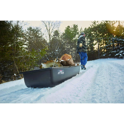 Eagle Claw Shappell 54 in. JS1 Jet Sled, Gear Hauler Heavy Duty Ice Fishing, Black