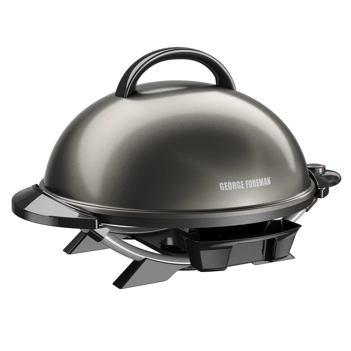 Foreman 15 Serving Nonstick Indoor/Outdoor Electric Grill in Gun Metal