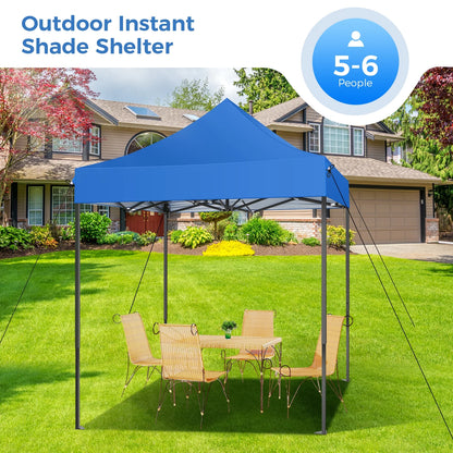 SANOPY 6.6 x 6.6 FT Pop Up Canopy Tent, Heavy Duty Canopy Easy Set up All Weather Waterproof Outdoor Canopy Tent for Parties, Beach, Garden, Camping with 1 Handbag, 3 Adjustable Heights, UPF50+