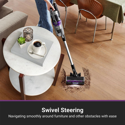 Eureka Stylus Elite Anti-Tangle Cordless Stick Vacuum Cleaner, 60 Minute Runtime, Auto-Empty Dust Station, Pet Hair, Multi-Surface, NEC490SE