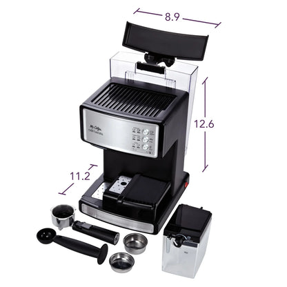 Mr. Coffee New Cafe Barista Black & Silver Premium Espresso/Latte/Cappuccino Maker
