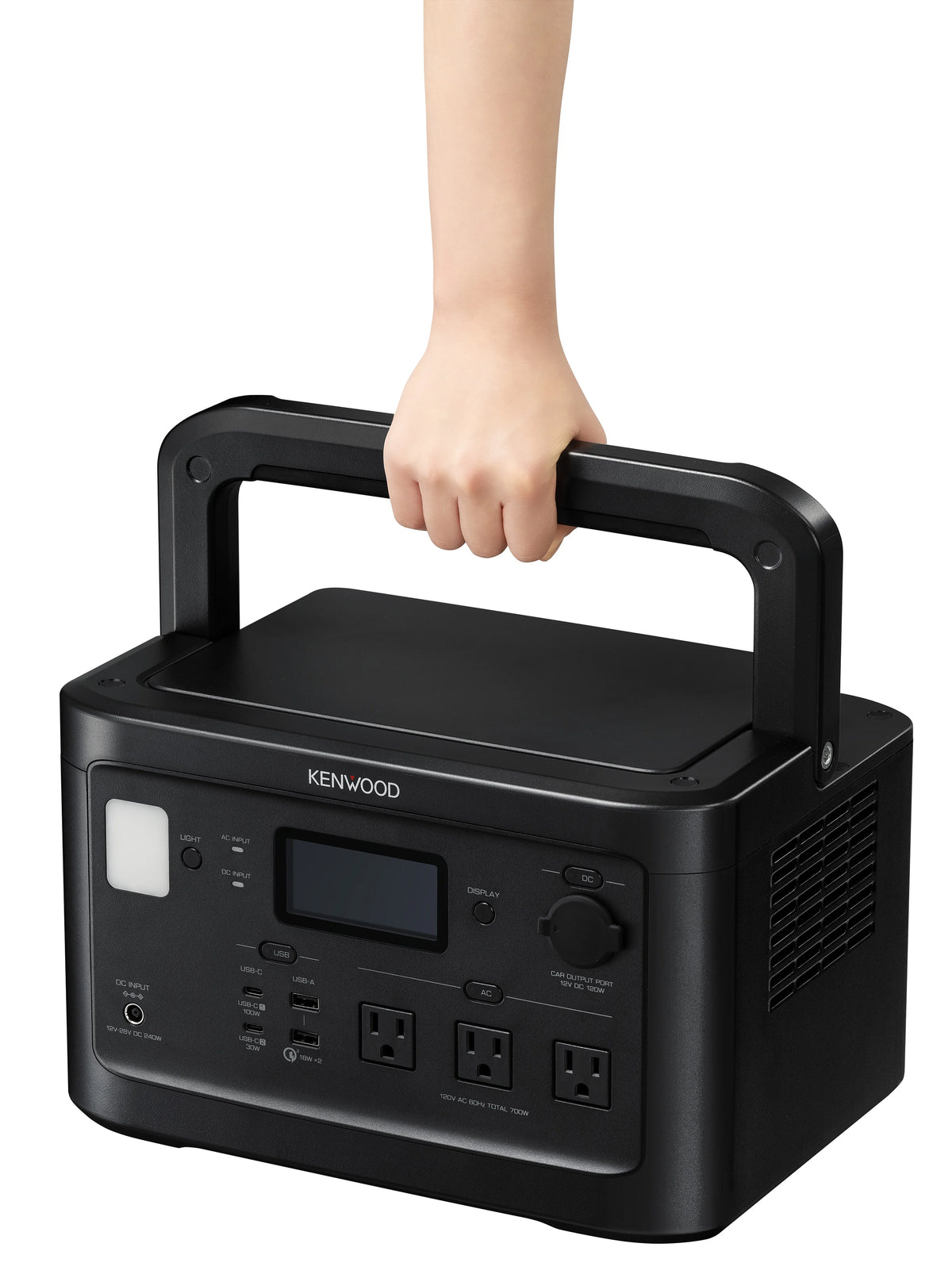 KENWOOD Portable Power Station BN-RK800, 700Wh Backup Lithium Battery, 120V/806W AC Outlets, USB Ports, Automatic Power Supply