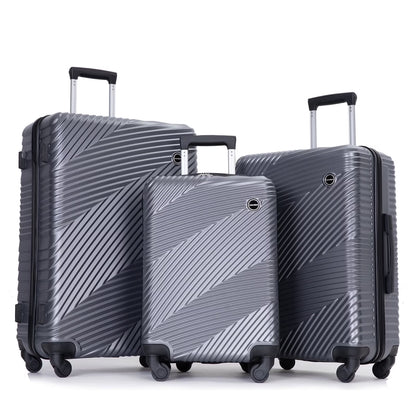 Tripcomp Luggage 3 Piece Set,Suitcase with Spinner Wheels Hardside Lightweight Luggage 20in24in28in.(Blue)