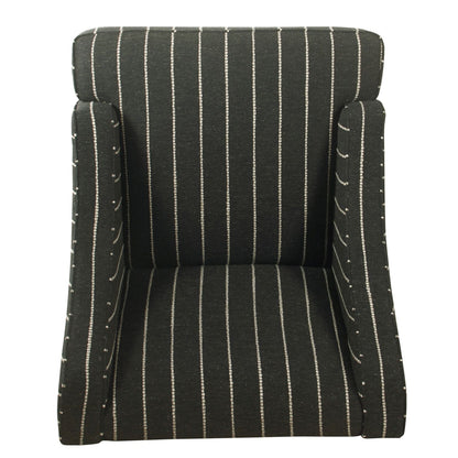 HomePop Classic Swoop Accent Chair - Blue and White Damask