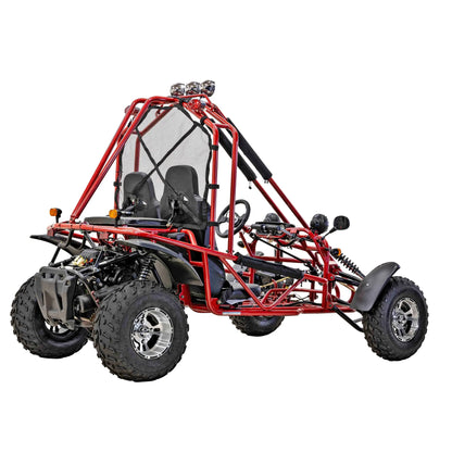 Massimo GKA 200 169cc EFI Adult Go Kart with 10HP Engine, 2WD Off-Road Go Cart, Dual Seats, Red