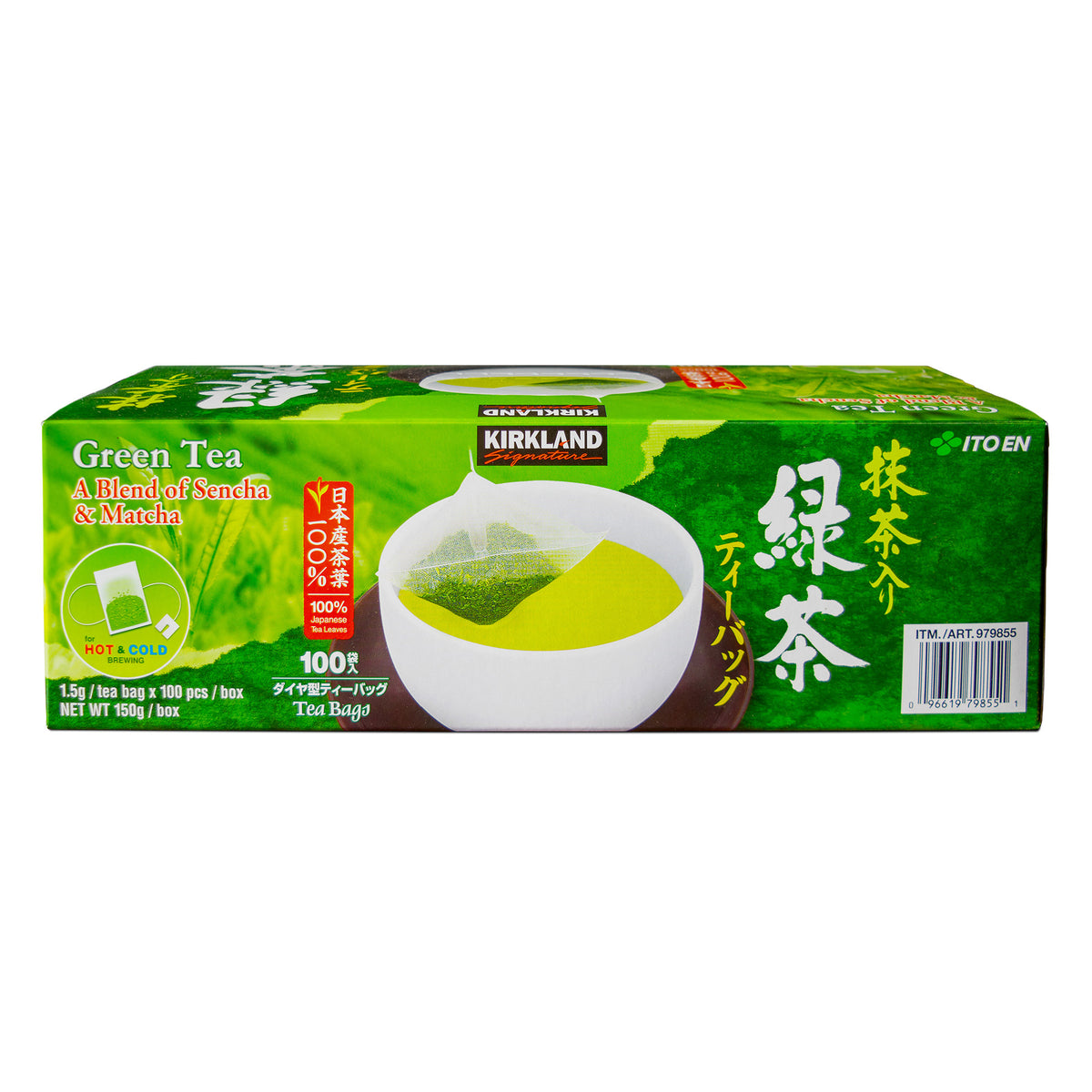 Kirkland Signature Green Tea Bags, 1.5 g, 100-count