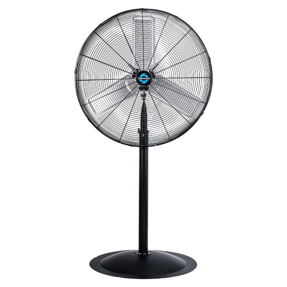 Tornado - 20 Inch High Velocity Metal Oscillating Pedestal Fan - Commercial, Industrial Use Water-Resistant