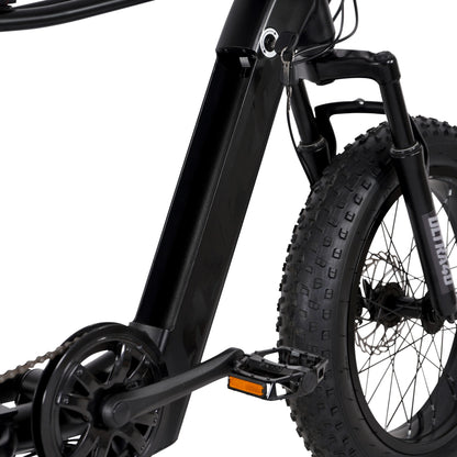 Hyper Bicycles Ultra 40 20" 36V Electric Bike for Adults, 250W E-Bike Motor, Matte Black