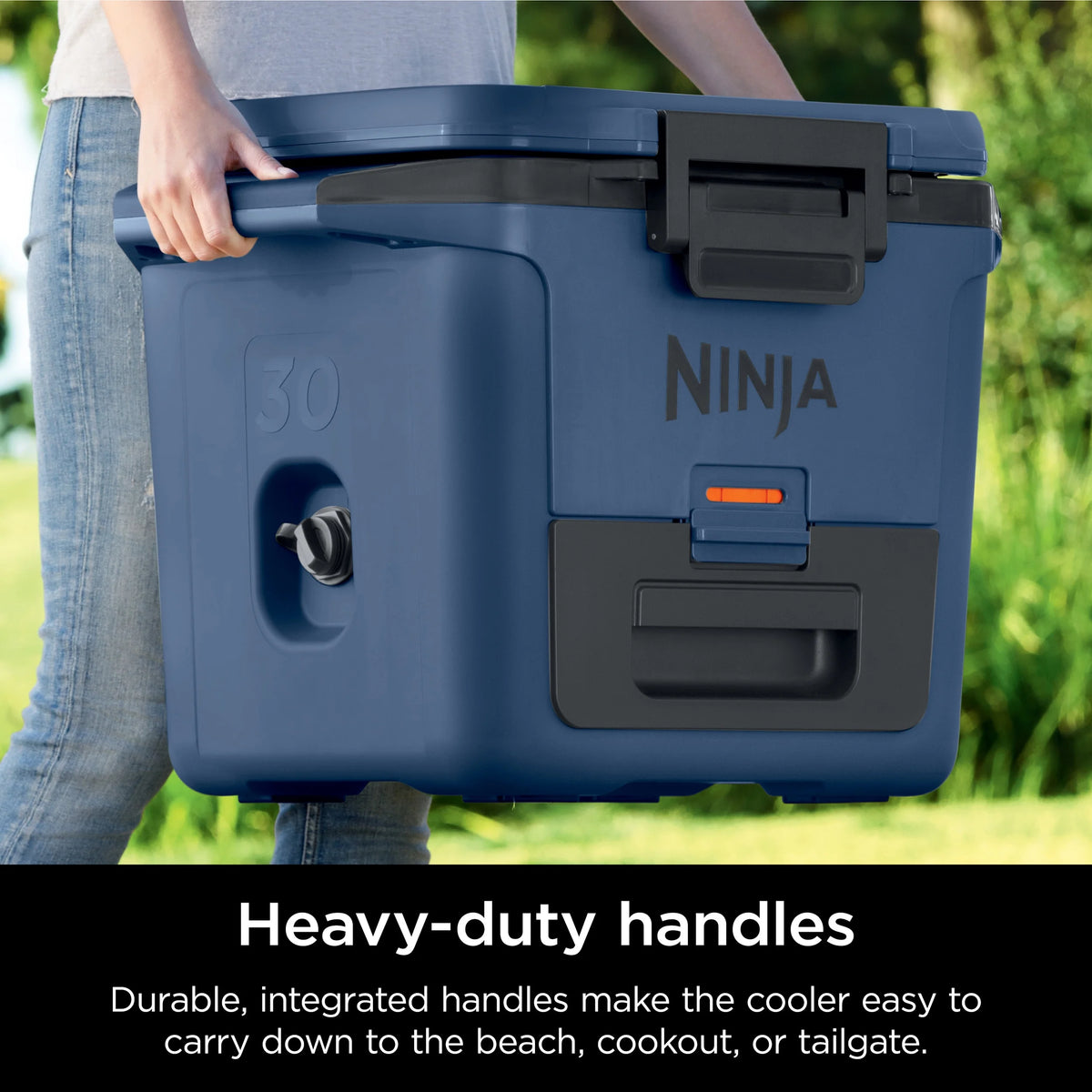 Ninja FrostVault 30qt Hard Cooler with Dry Zone, Ice Chest Cooler, White, FB131WH
